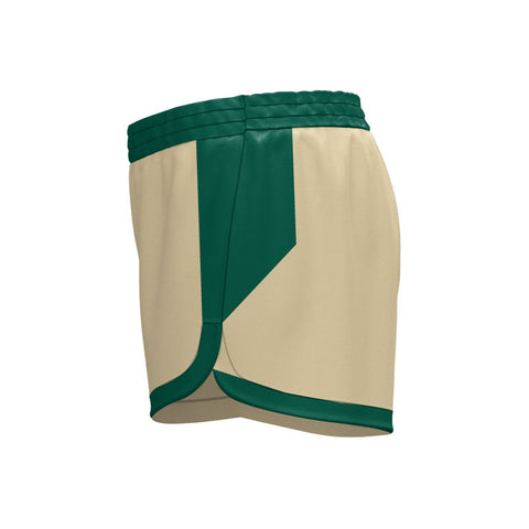 Team Name SlimFit HP Ladies Girls High Thigh Curve Shorts Design Your Own Custom Cream