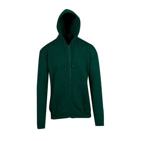 Netball Umpire Zip Hoodie With Pocket "Bottle Green" - Front View