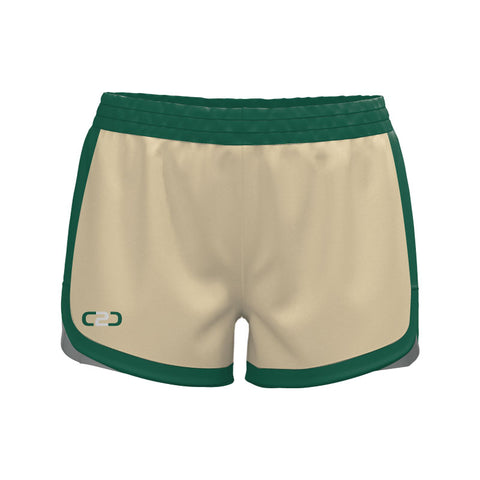 Team Name SlimFit HP Ladies Girls High Thigh Curve Shorts Design Your Own Custom Cream