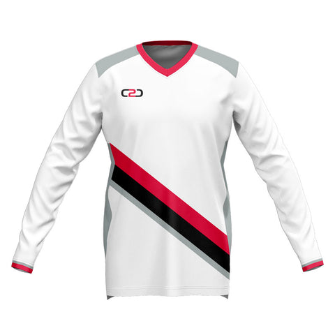 Custom 102 Long Sleeve V Neck Warmup Shirt Front View