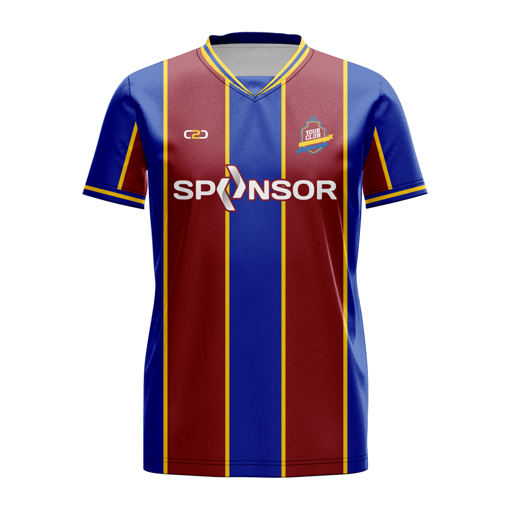 Barcelona Core Soccer Jersey Insert V Neck Design Your Own Custom